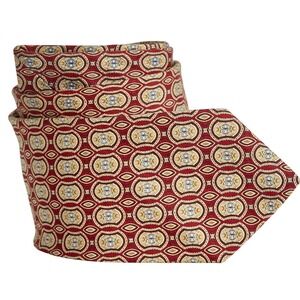 Brooks Brothers Vintage Designer Silk Cotton‎ Burgundy Geometric Crest Necktie